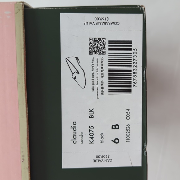 Kate Spade NY Claudia Leather Suede Velvet Slip On Flats 6B Black - Picture 3 of 16